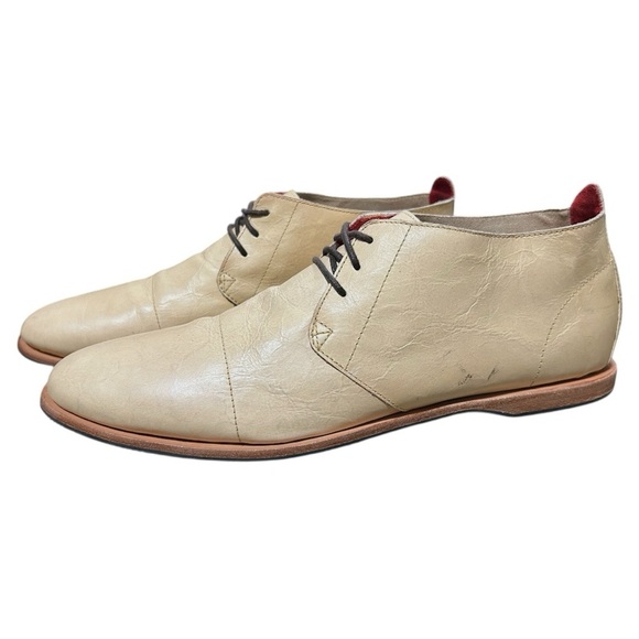 Cole Haan Other - Vintage Cole Haan Leather Chukka Boots Men’s Beige Lace-Up Dress Casual Shoes 11